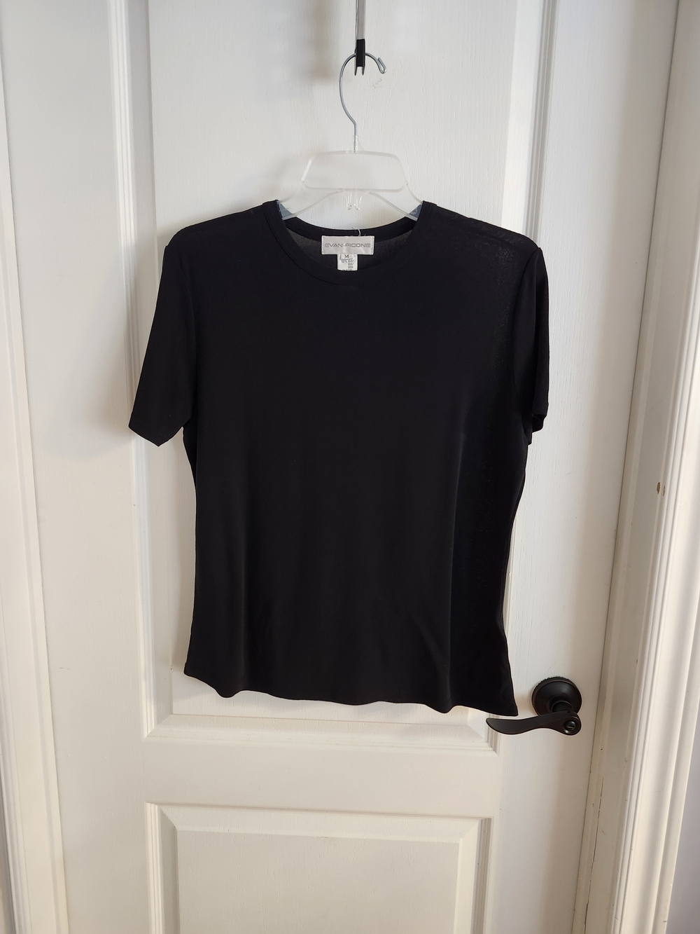 Classic Black Silk Crewneck Women’s Top